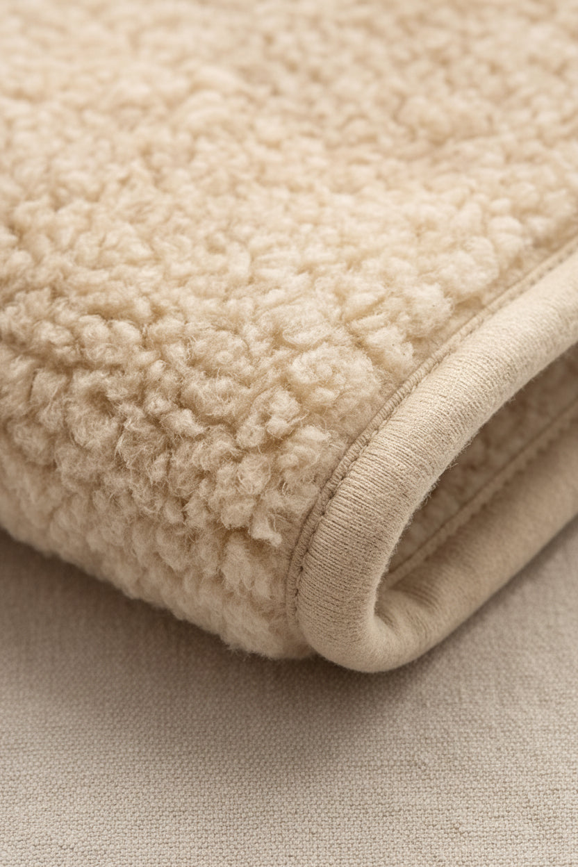 Merino Wool Blanket - Almond - 93x135cm