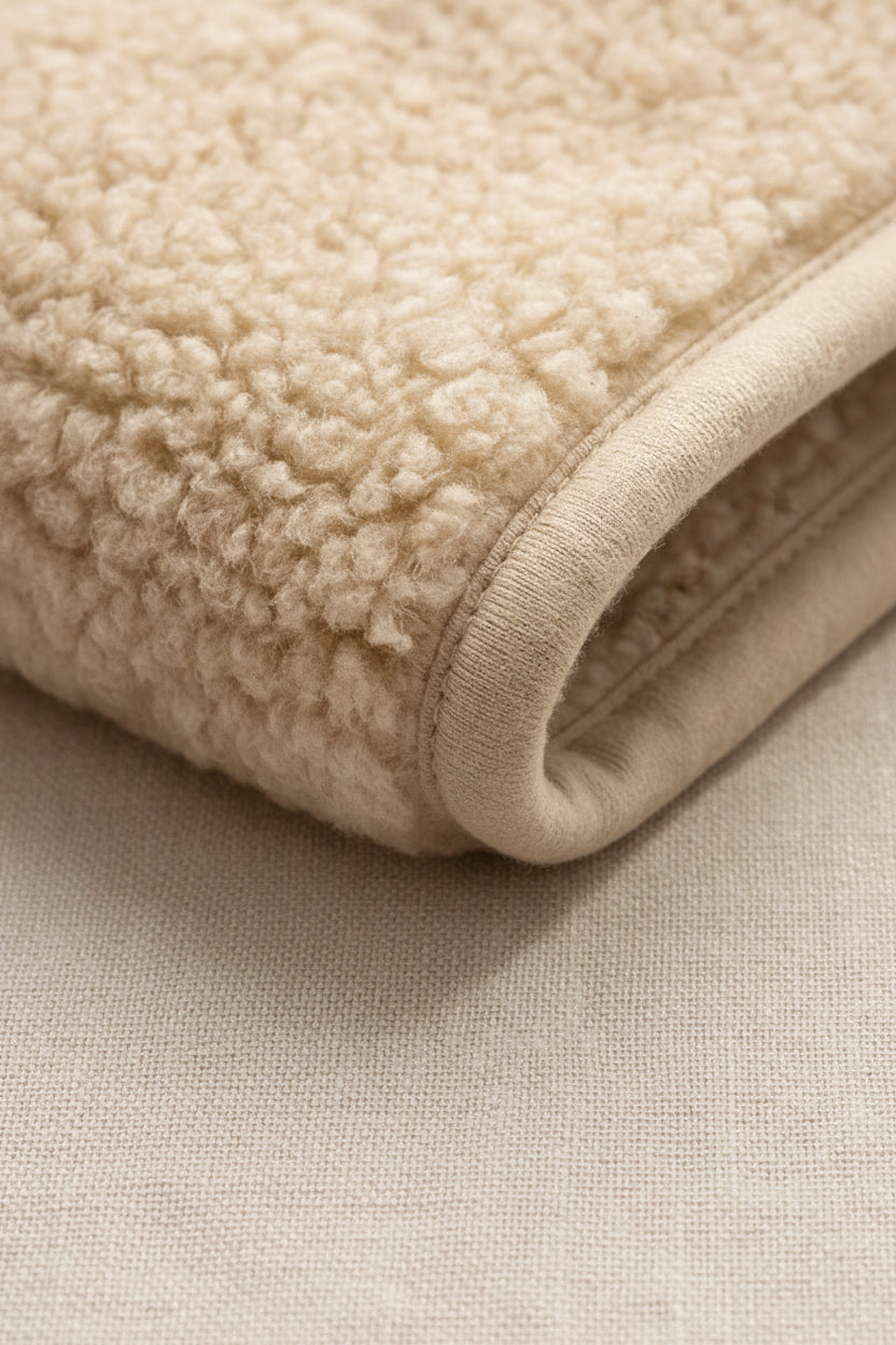 Merino Wool Blanket - Almond - 120x150cm