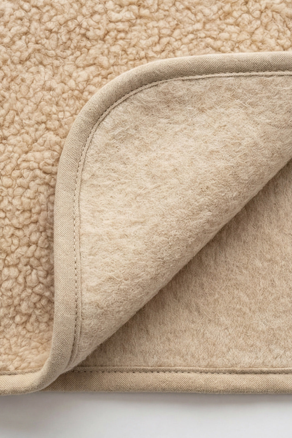 Merino Wool Blanket - Almond - 93x135cm
