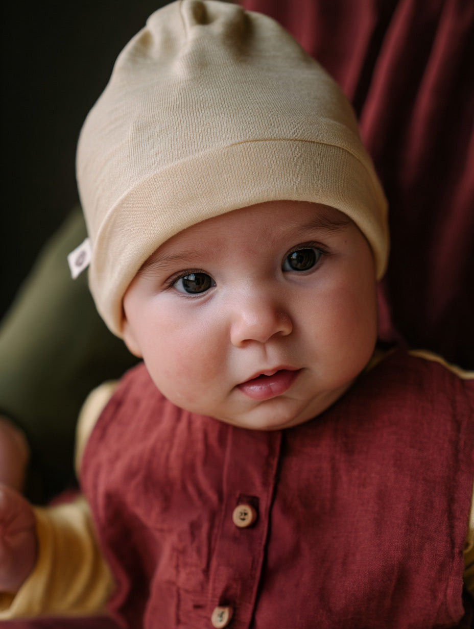 Merino Wool Baby Hat – Natural