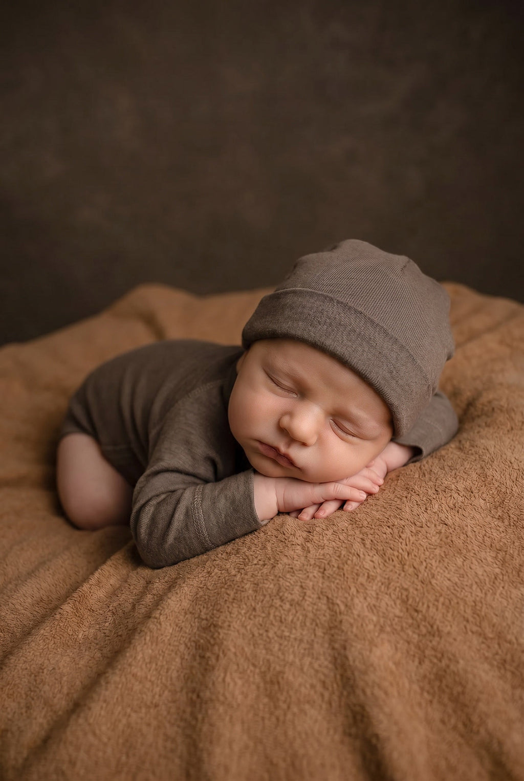 Merino Wool Baby Hat - Walnut