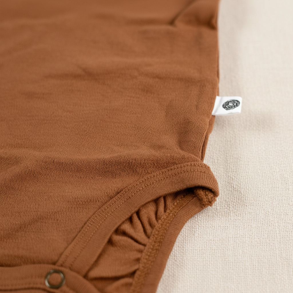 Merino Wool Romper Short Sleeve – Argan Oil