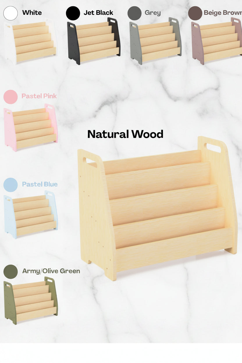 Montessori Wooden Front Facing Book Display For Kids