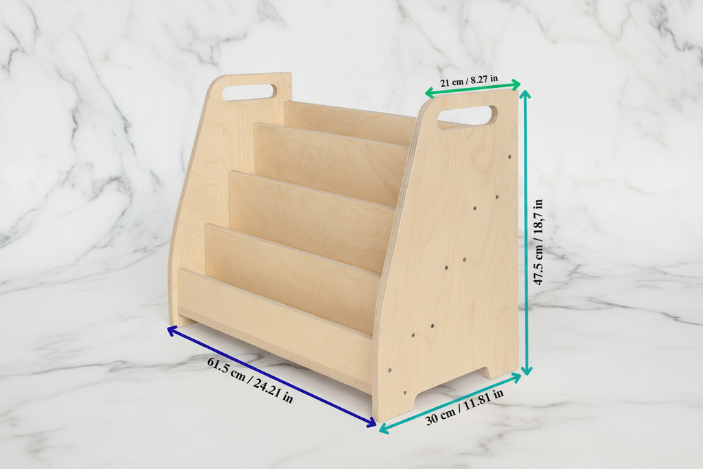 Montessori Wooden Front Facing Book Display For Kids