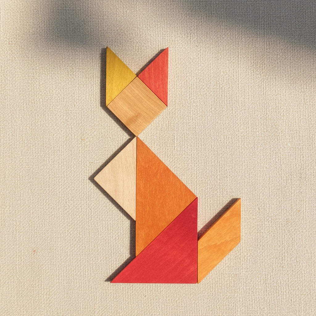 Wooden Story Tangram – Warm Color (in Storage Bag)