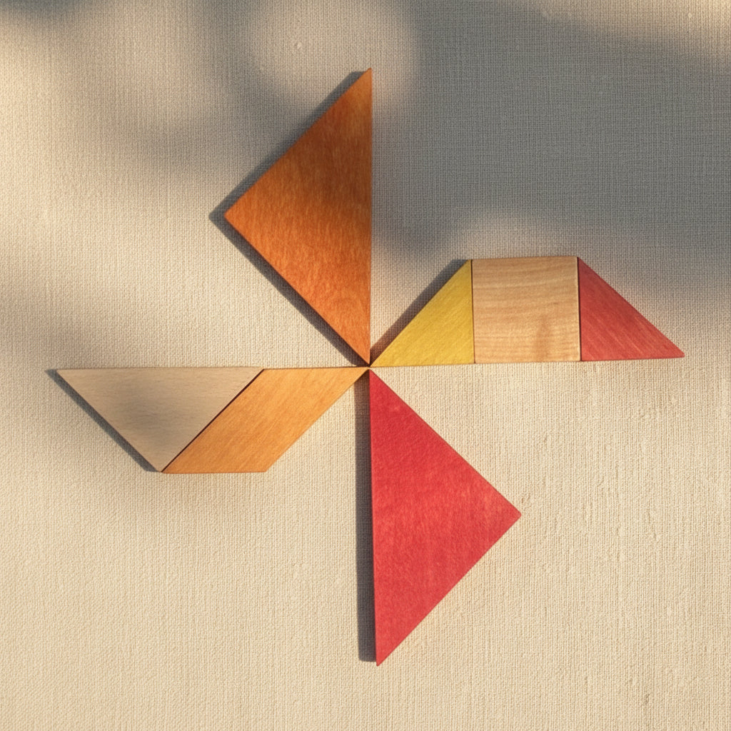 Wooden Story Tangram – Warm Color (in Storage Bag)