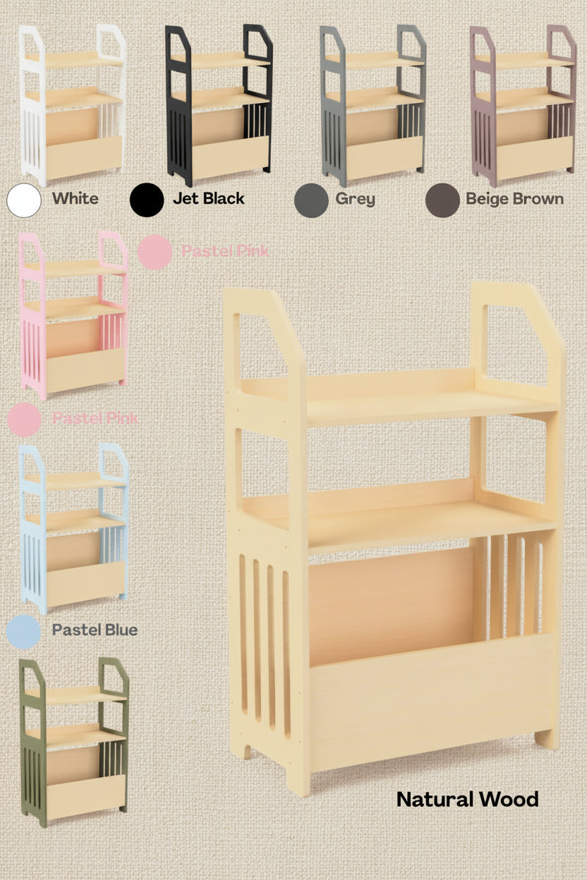 Montessori Wooden Shelf – Kids Storage Organizer