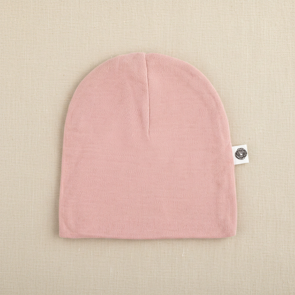 Merino Wool Baby Hat - Misty Rose