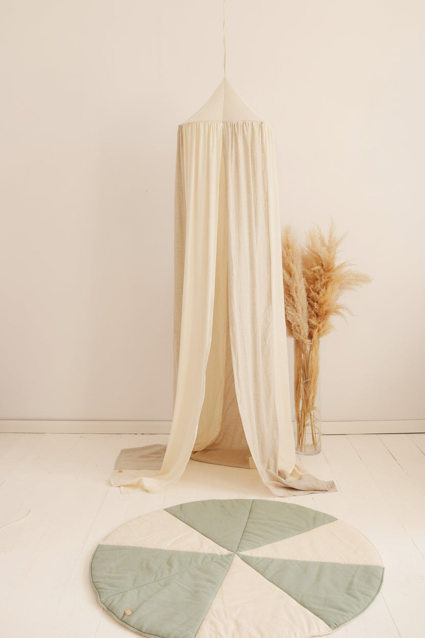Organic Cotton and Linen Canopy - Cream Circus