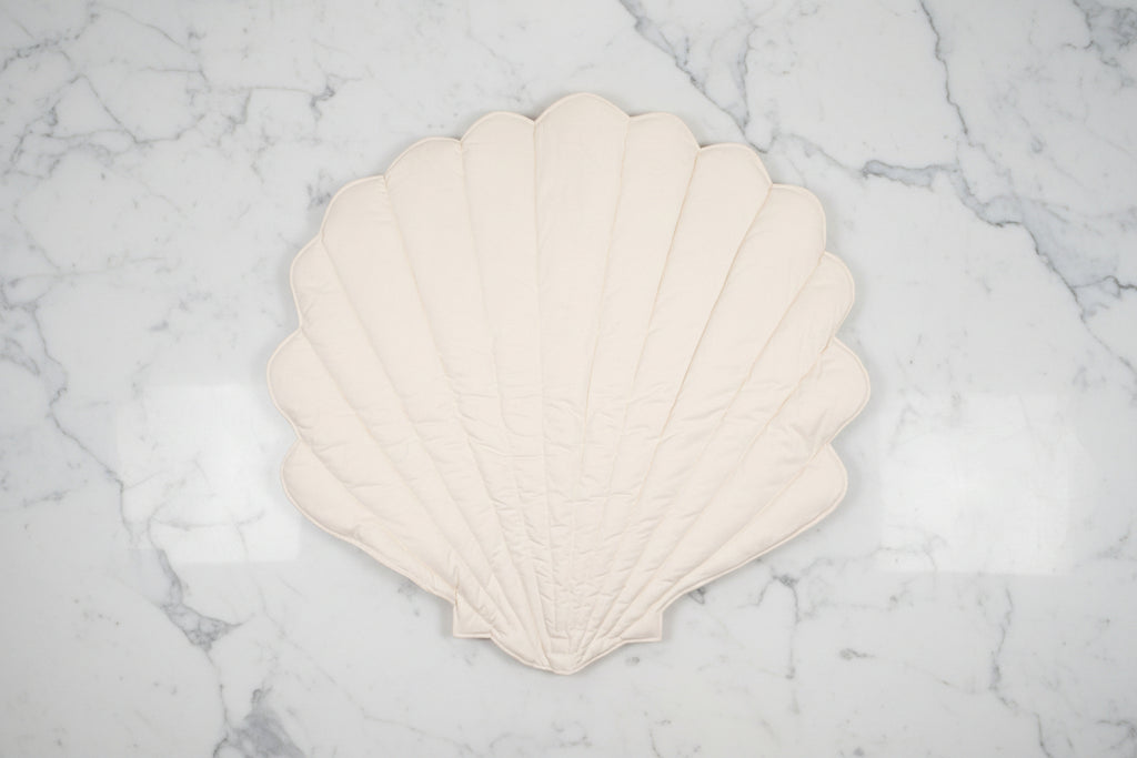 Organic Cotton and Linen Shell Playmat - Sand