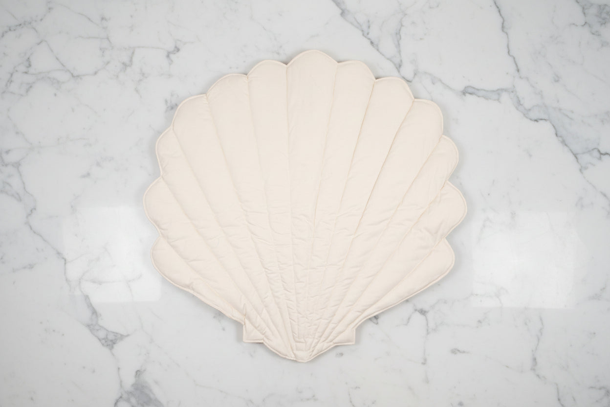 Organic Cotton and Linen Shell Playmat - Sand