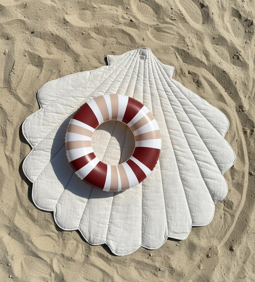 Organic Cotton and Linen Shell Playmat - Sand