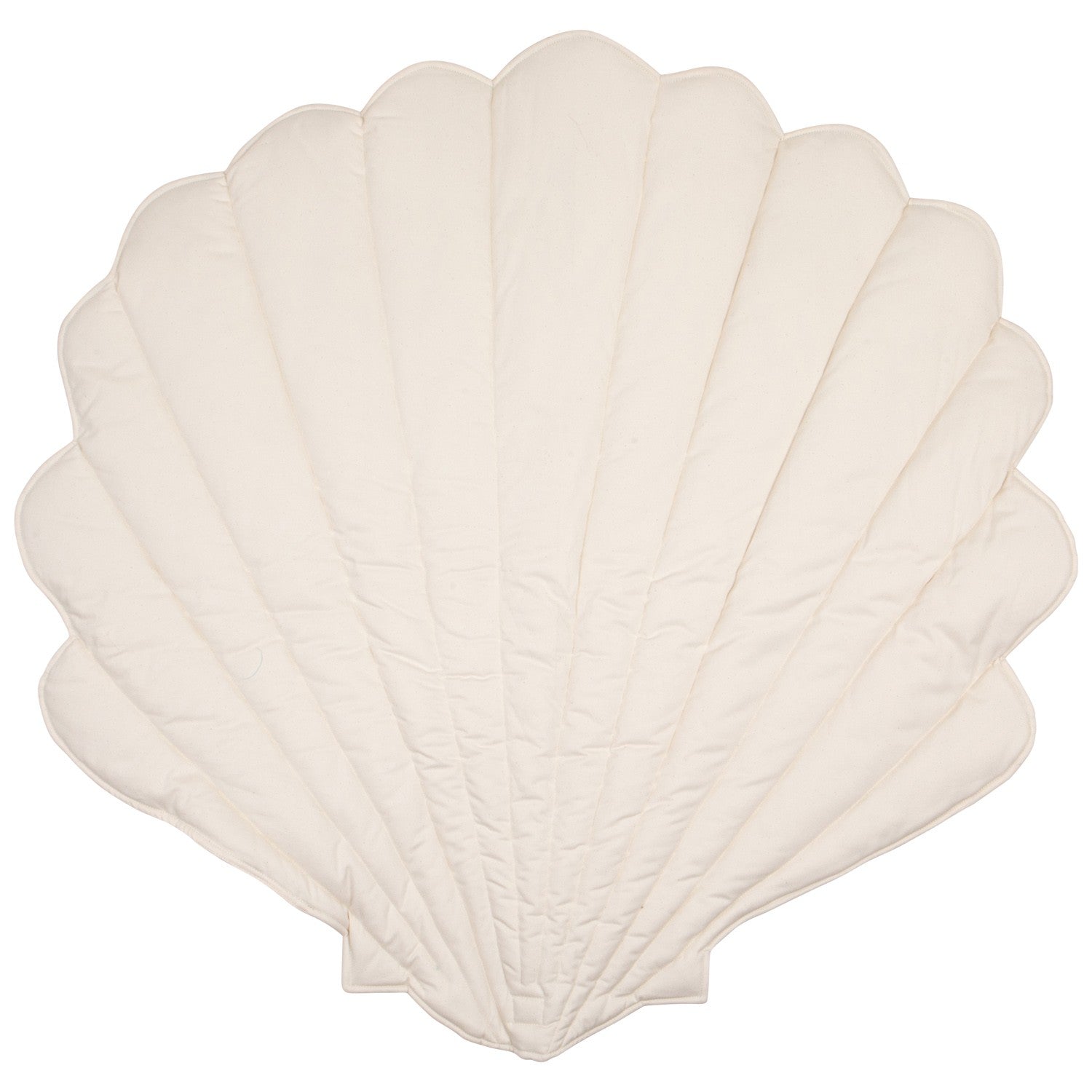 Organic Cotton and Velvet Shell Playmat - Beige