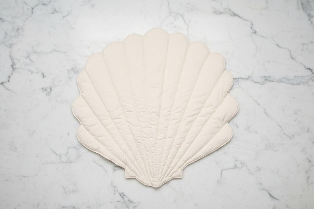 Organic Cotton and Linen Shell Playmat - Caramel