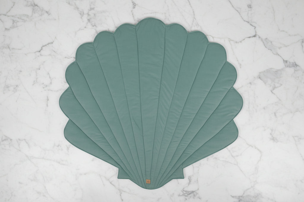 Organic Cotton and Velvet Shell Playmat - Mint