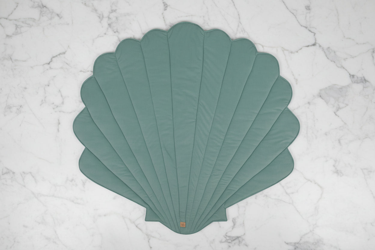 Organic Cotton and Velvet Shell Playmat - Mint