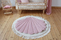 Organic Cotton and Velvet Shell Playmat - Powder Pink