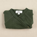 Merino Wool Wrap Romper Short Sleeve - Rifle Green