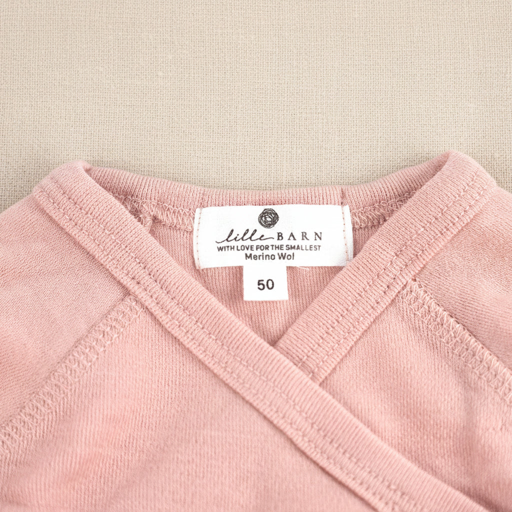 Merino Wool Wrap Romper - Misty Rose