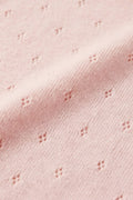 Merino Wool Blanket - Pointelle Knitted - Powder Puff