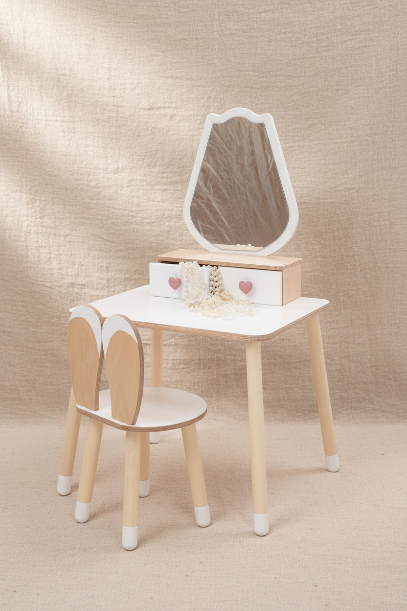 Princess Beauty Table and Chair with Mirror - Tulip