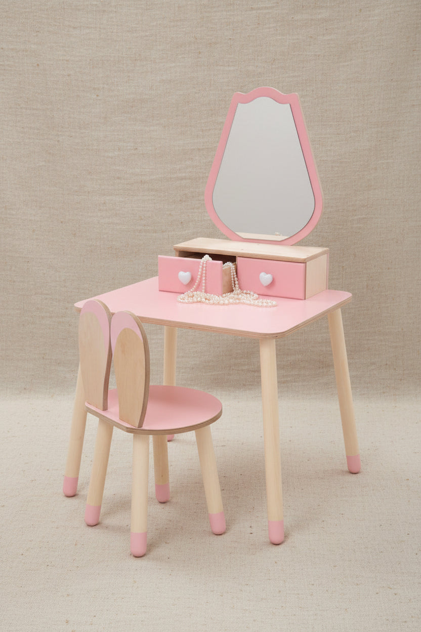Princess Beauty Table and Chair with Mirror - Tulip