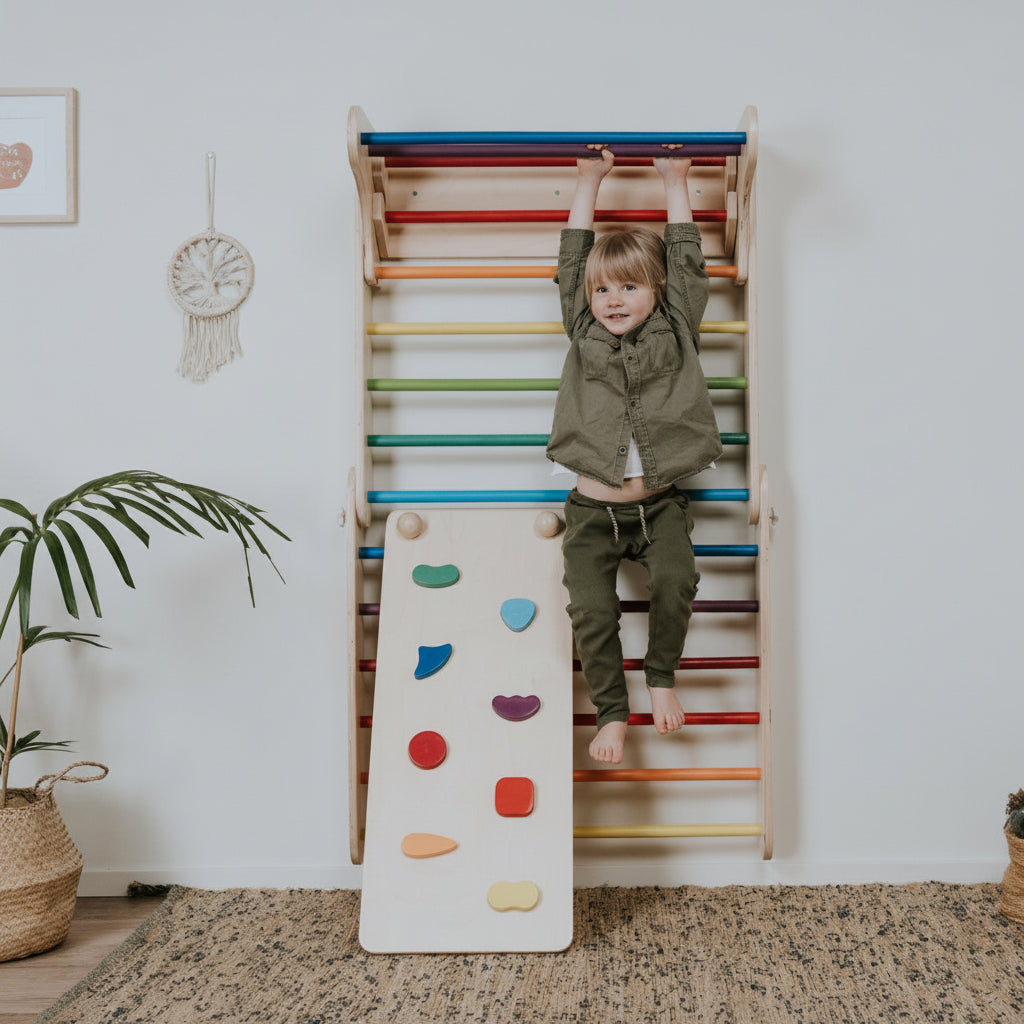 Ramp for the leg&go Pikler Triangle and Swedish Wall - Rainbow