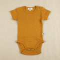Merino Wool Romper Short Sleeve - Harvest Gold