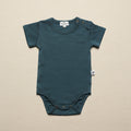 Merino Wool Romper Short Sleeve - Orion Blue