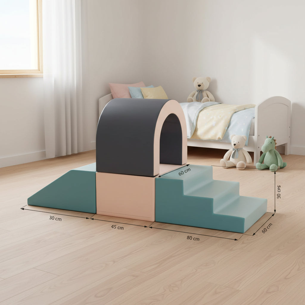 Soft Play Set Tunnel - Pastel