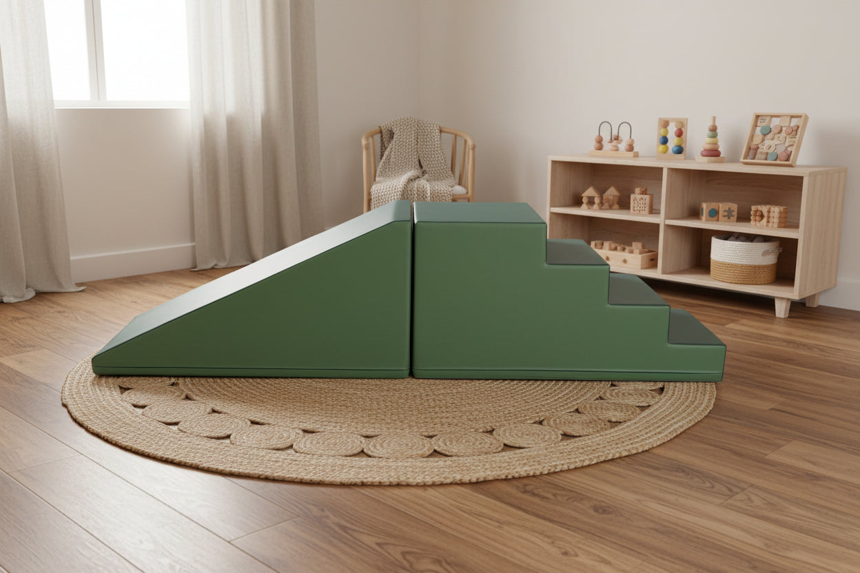 Soft Play Step and Slide Set - Green