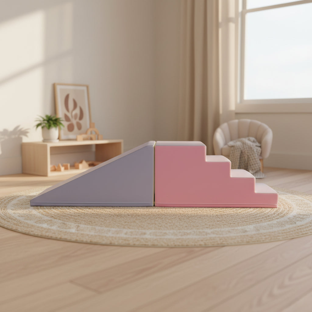 Soft Play Step and Slide Set - Pastel