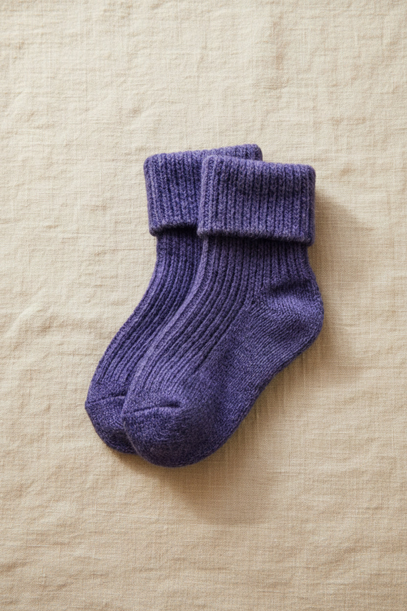 Merino Wool Socks - Violet