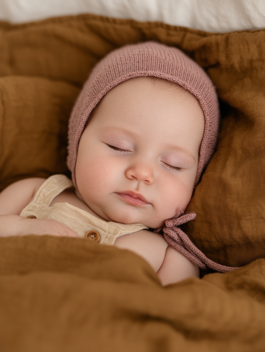 Merino Wool Baby Tie Hat - Haze