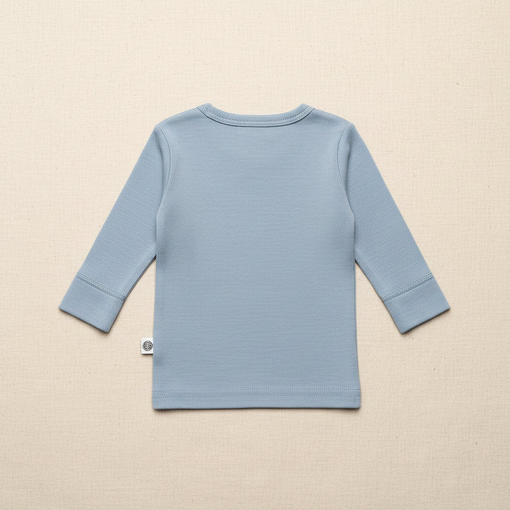 Merino Wool Sweater - Blue Fog