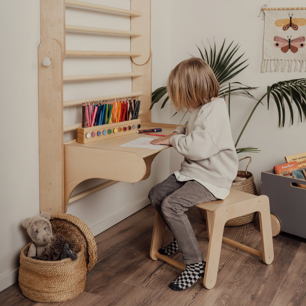 Table and Chair for the leg&go Swedish Wall