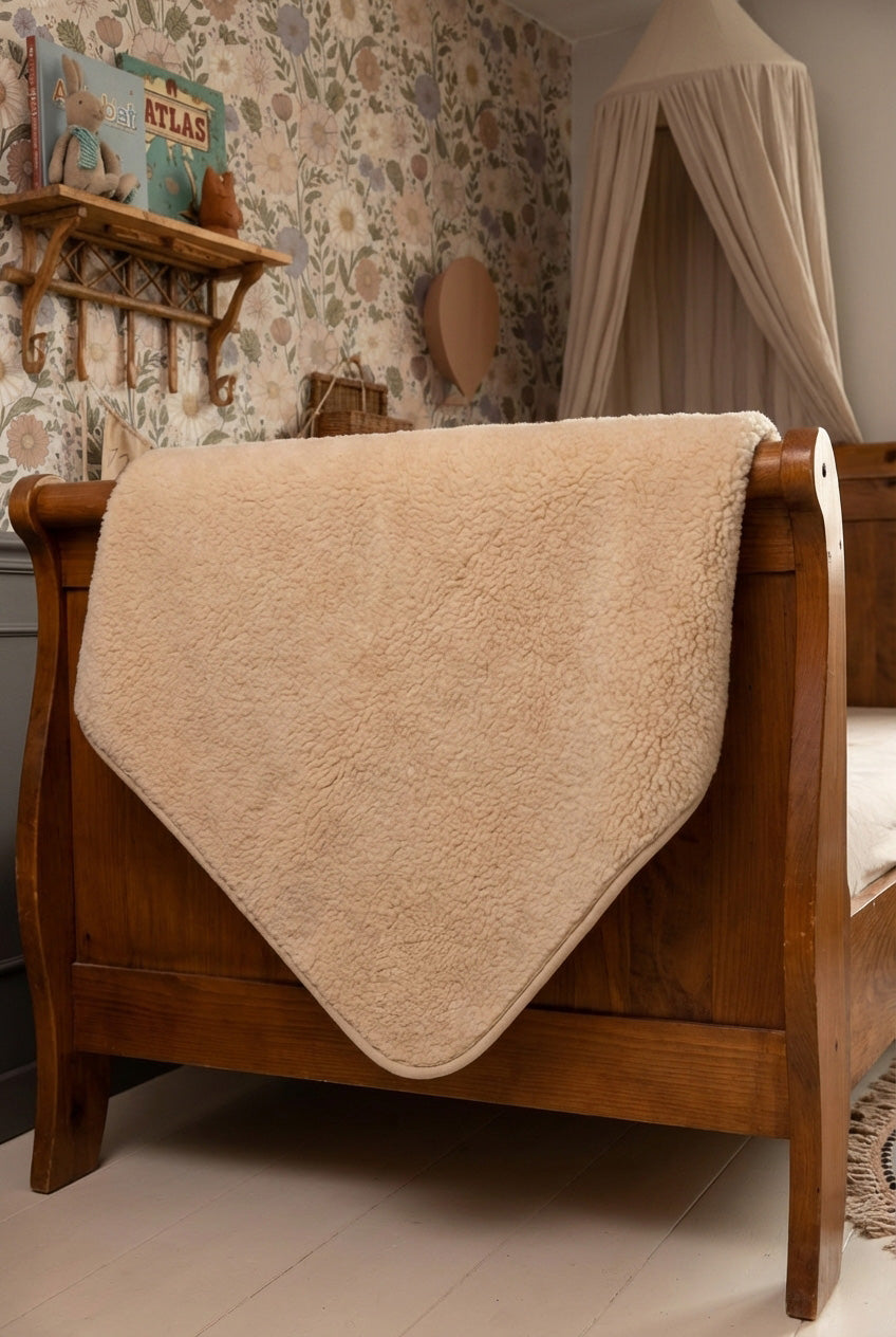 Merino Wool Blanket - Almond - 120x150cm