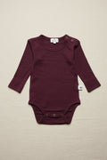 Merino Wool Romper Long Sleeve - Fig