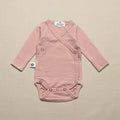 Merino Wool Wrap Romper - Misty Rose