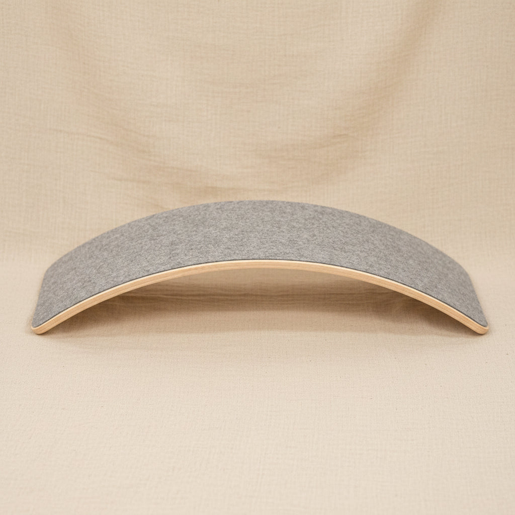 Wooden Balance Board With Grey Felt