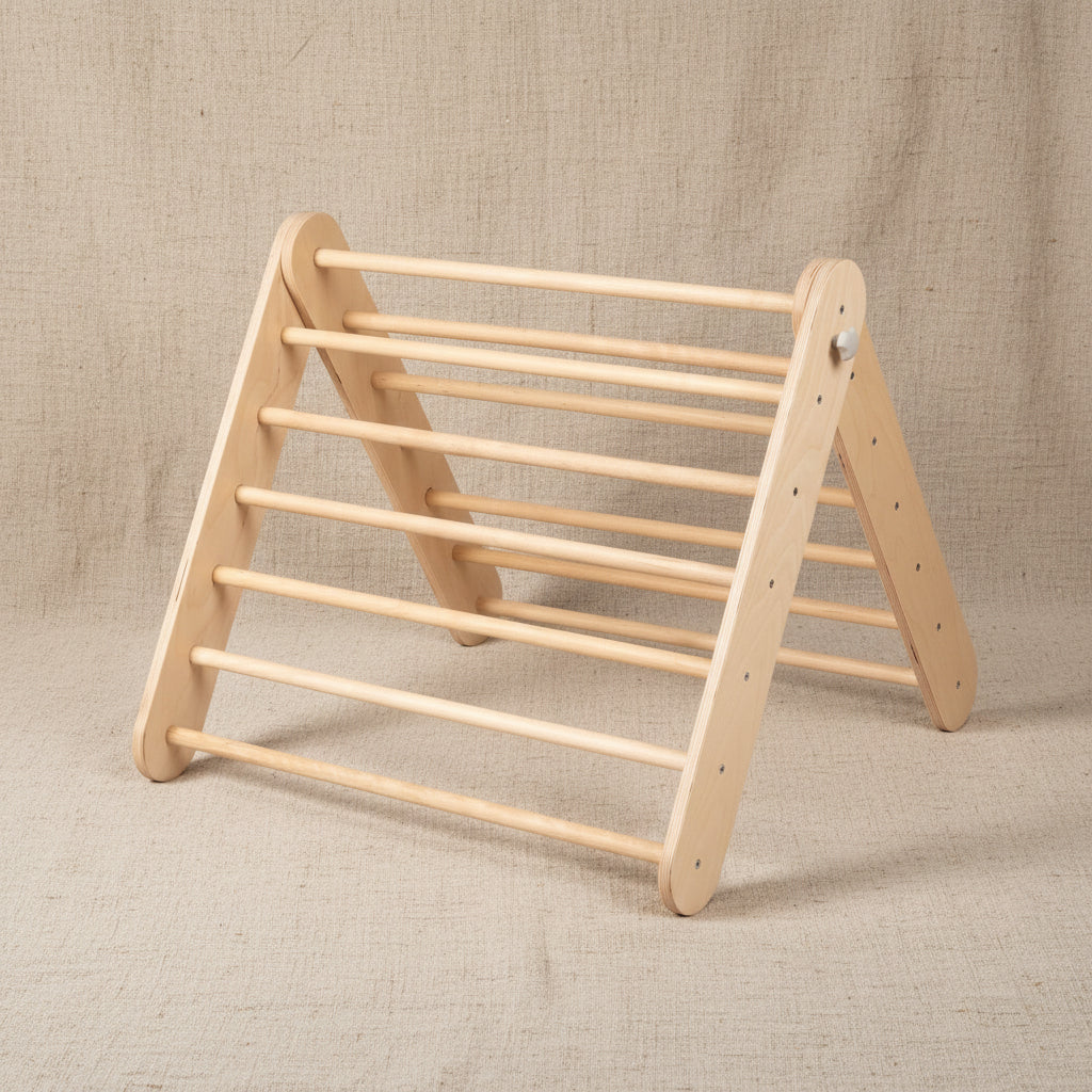 Pikler Triangle Climber with Swedish Wall Add-On (Ages 6m–7y)