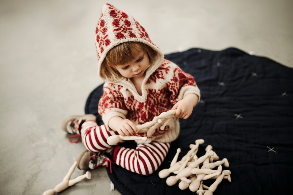 Wooden Beech Doll with Dress