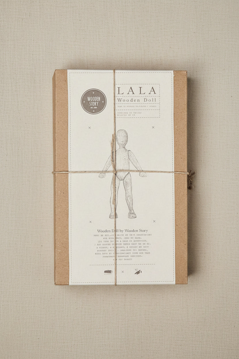 Wooden Beech Doll with Dress