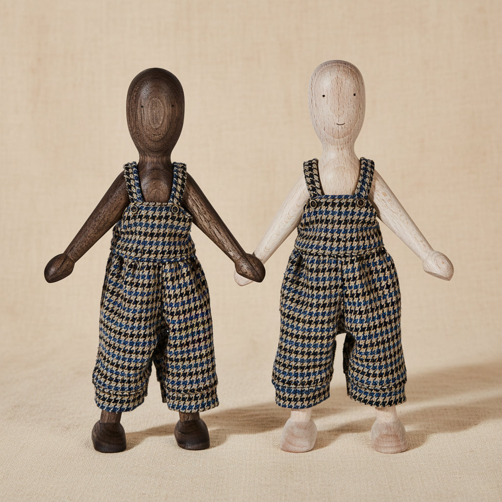 Wooden Beech Doll with Pants