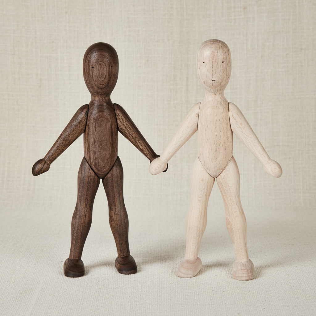 Wooden Beech Doll with Pants