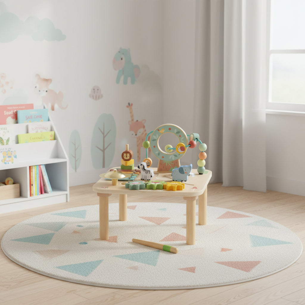 Wooden Educational Table Musical Sensory Maze 5in1