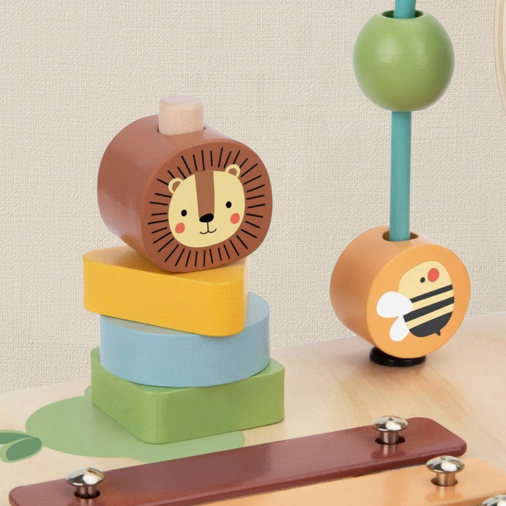 Wooden Educational Table Musical Sensory Maze 5in1