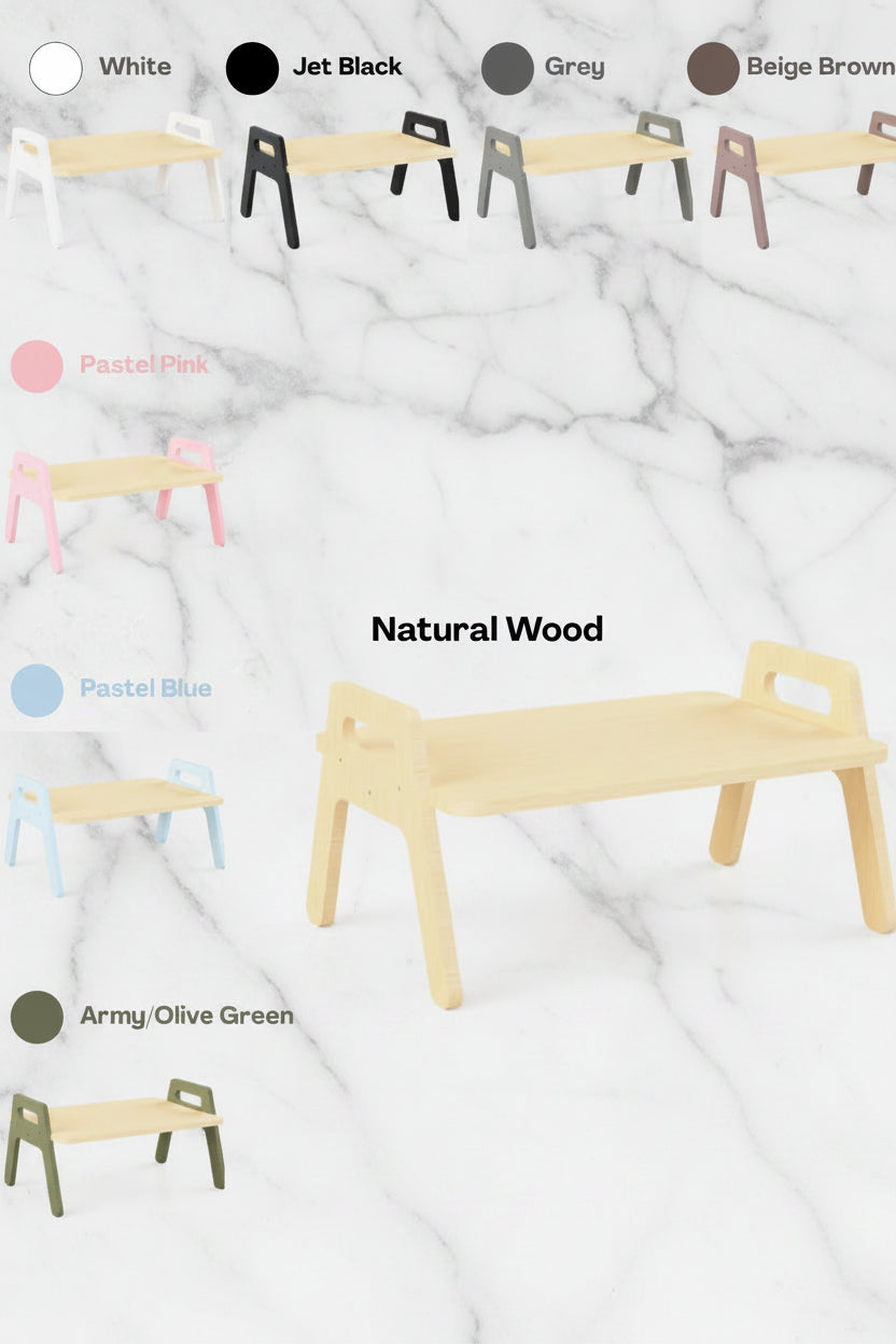 Wooden Kids Floor Table - Montessori Toddler Activity Table