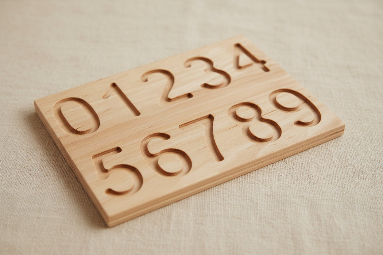 Wooden Montessori Number Board