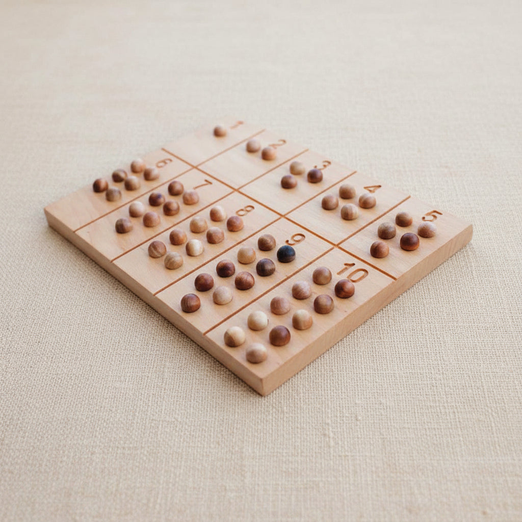 Wooden Montessori Number Board